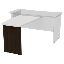 Брифинг-приставка Б-11 цвет Венге+Белый 110/60 см