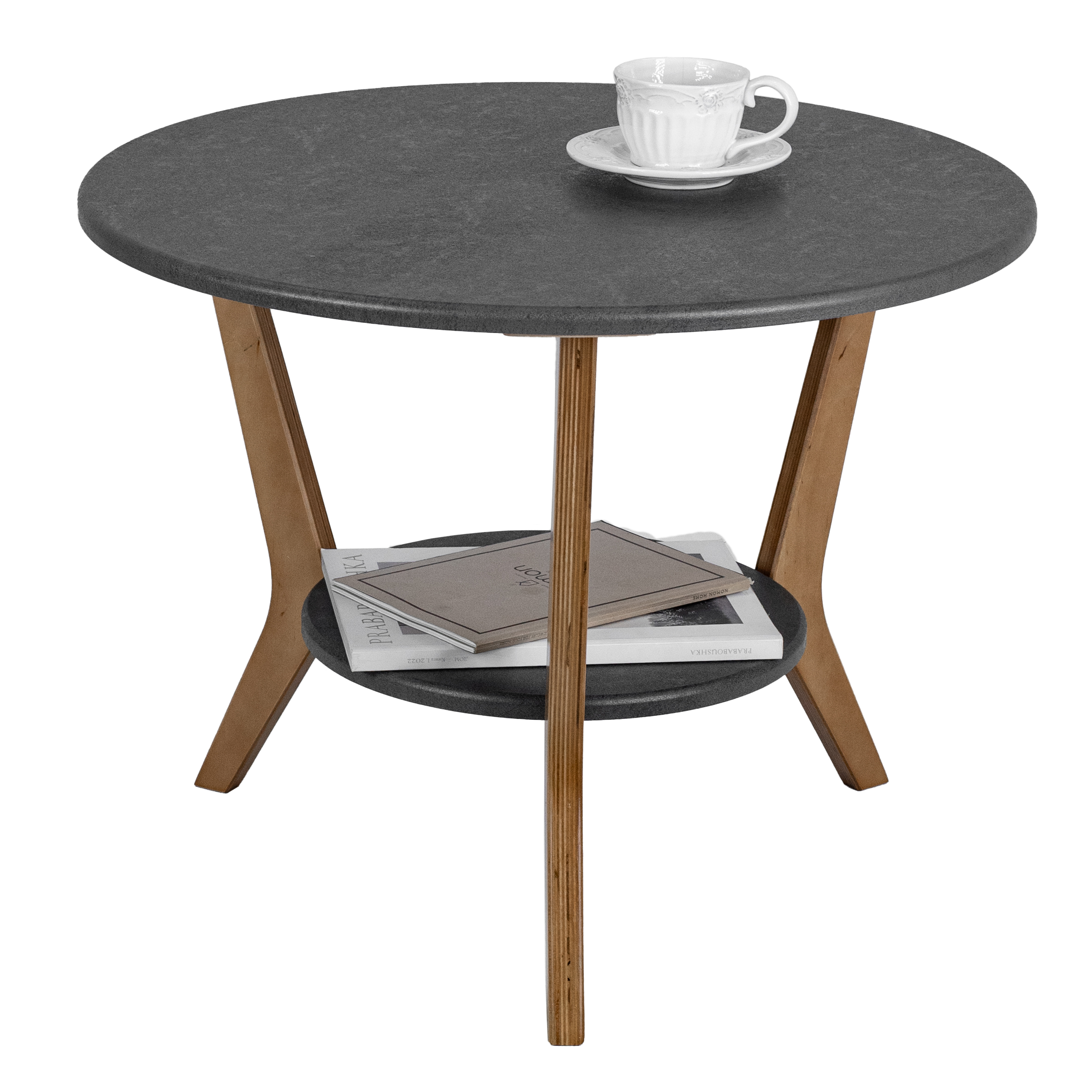 Стол журнальный BeautyStyle 13 серый бетон/бук