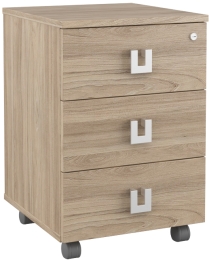 Тумба подкатная с 3 ящиками SOLID SOL29730305 Вяз