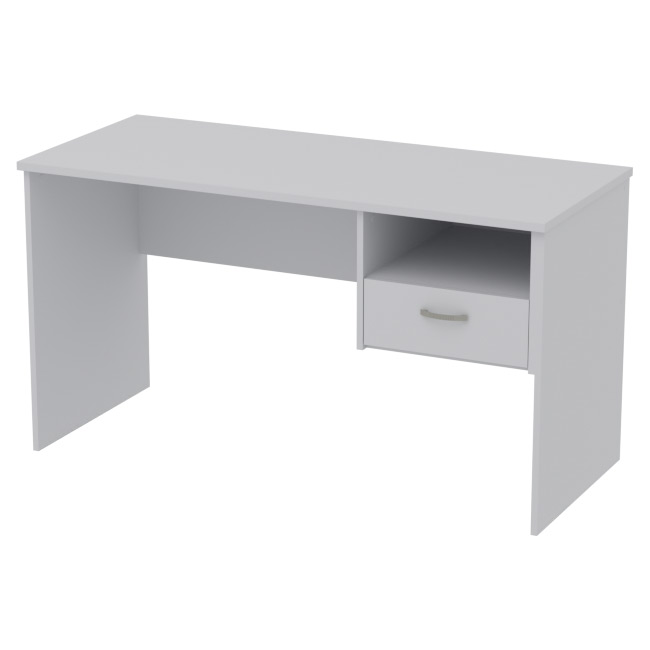 Офисный стол СТ+1Т-42 цвет Серый 140/60/76 см