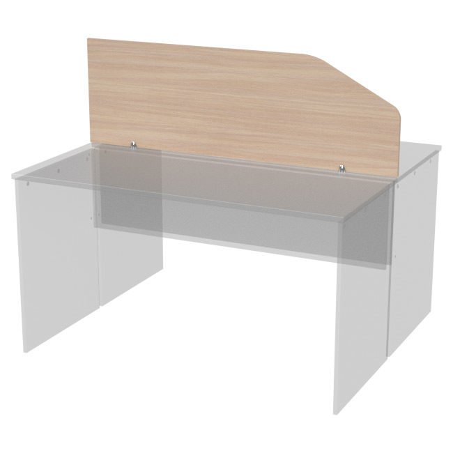 Перегородка для столов Э-30 цвет Дуб Молочный 140/25-45 см