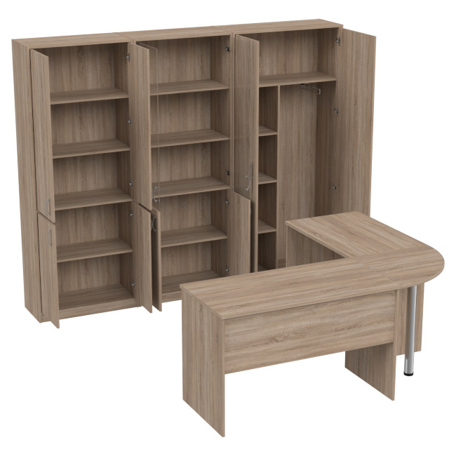 Комплект офисной мебели КП-11 цвет Дуб Сонома