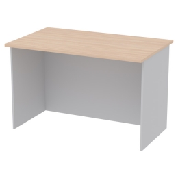 Офисный стол СТЦ-9 цвет Серый+Дуб Молочный 120/73/76 см