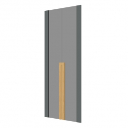Комплект стеклянных средних дверей Rem-03.2 графит