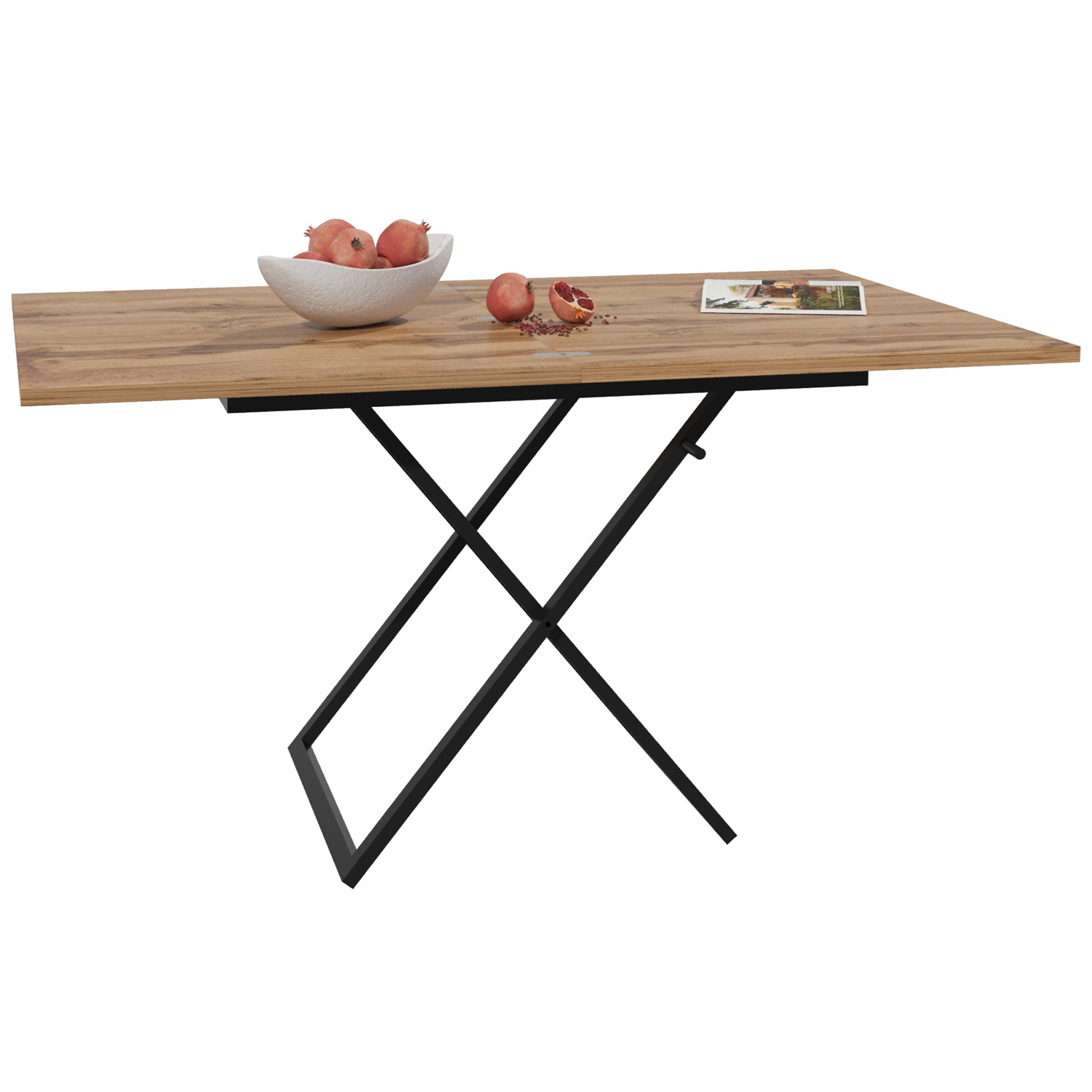 Стол-трансформер Манхэттен дуб вотан/черный