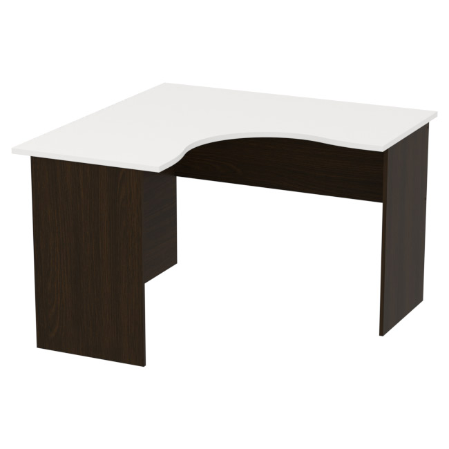 Стол для офиса СТУ-11 цвет Венге+Белый 120/120/76 см