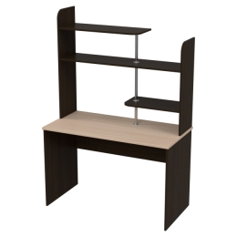 Компьютерный стол СК-12 Венге+Дуб Молочный 120/60/176 см