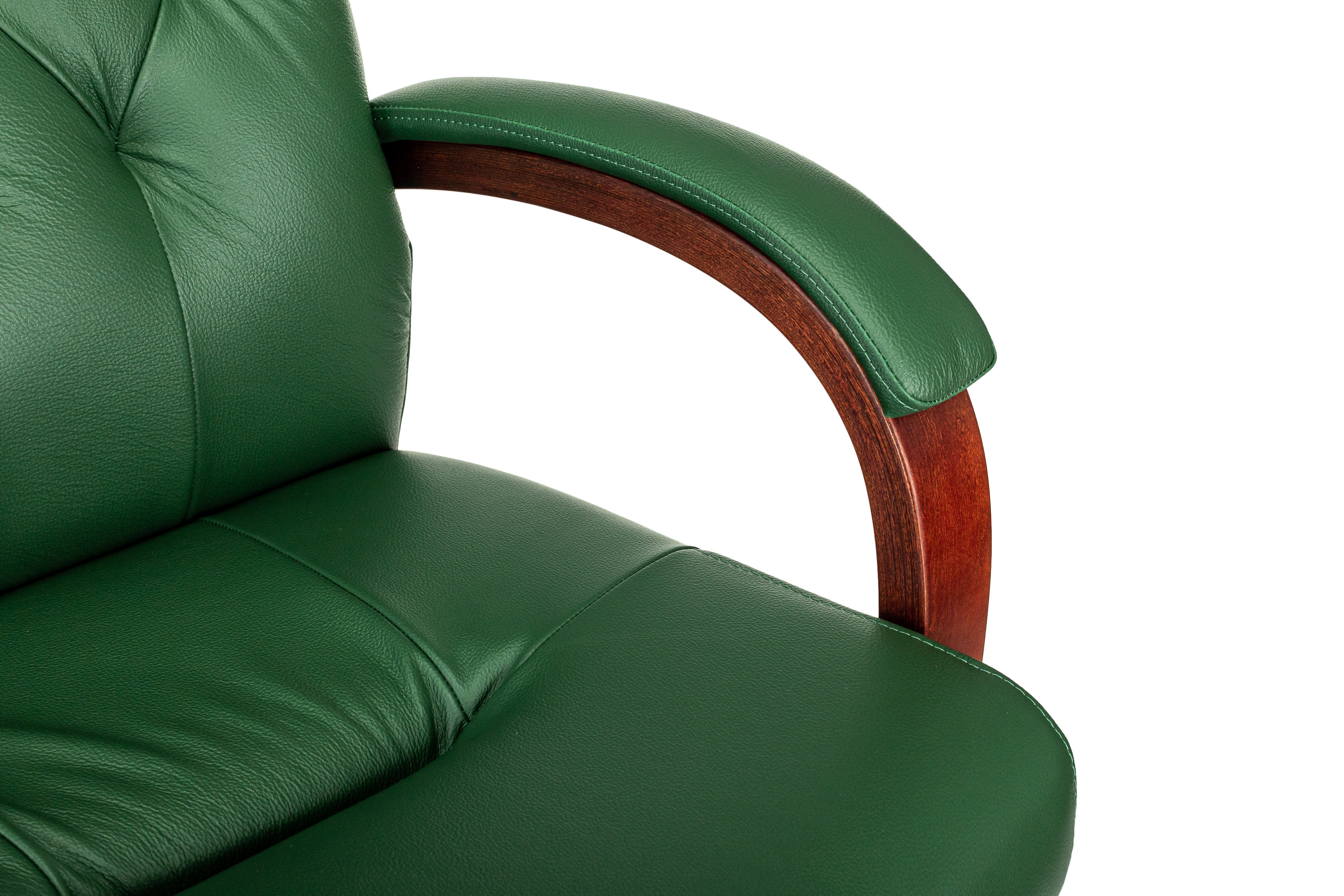 Кресло руководителя Бюрократ T-9928WALNUT/GREEN