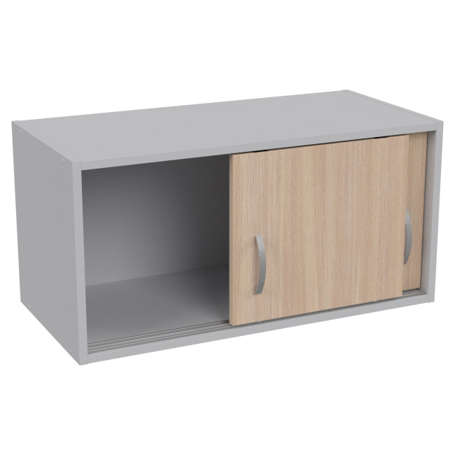 Антресоль АН-02 цвет Серый+Дуб 77/37/38 см