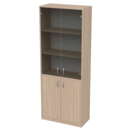 Офисный шкаф ШБ-3+А-5 графит цвет Дуб Молочный 77/37/200 см