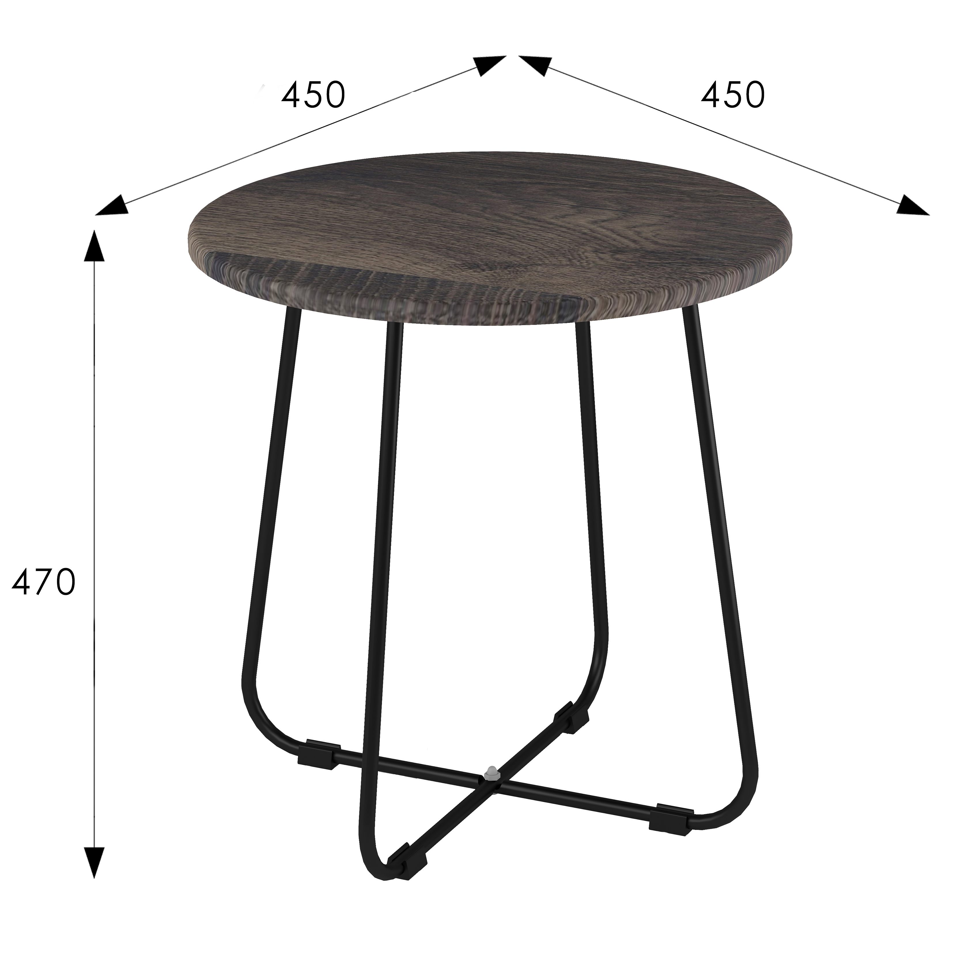 Стол журнальный BeautyStyle 14 дуб маррон/черный