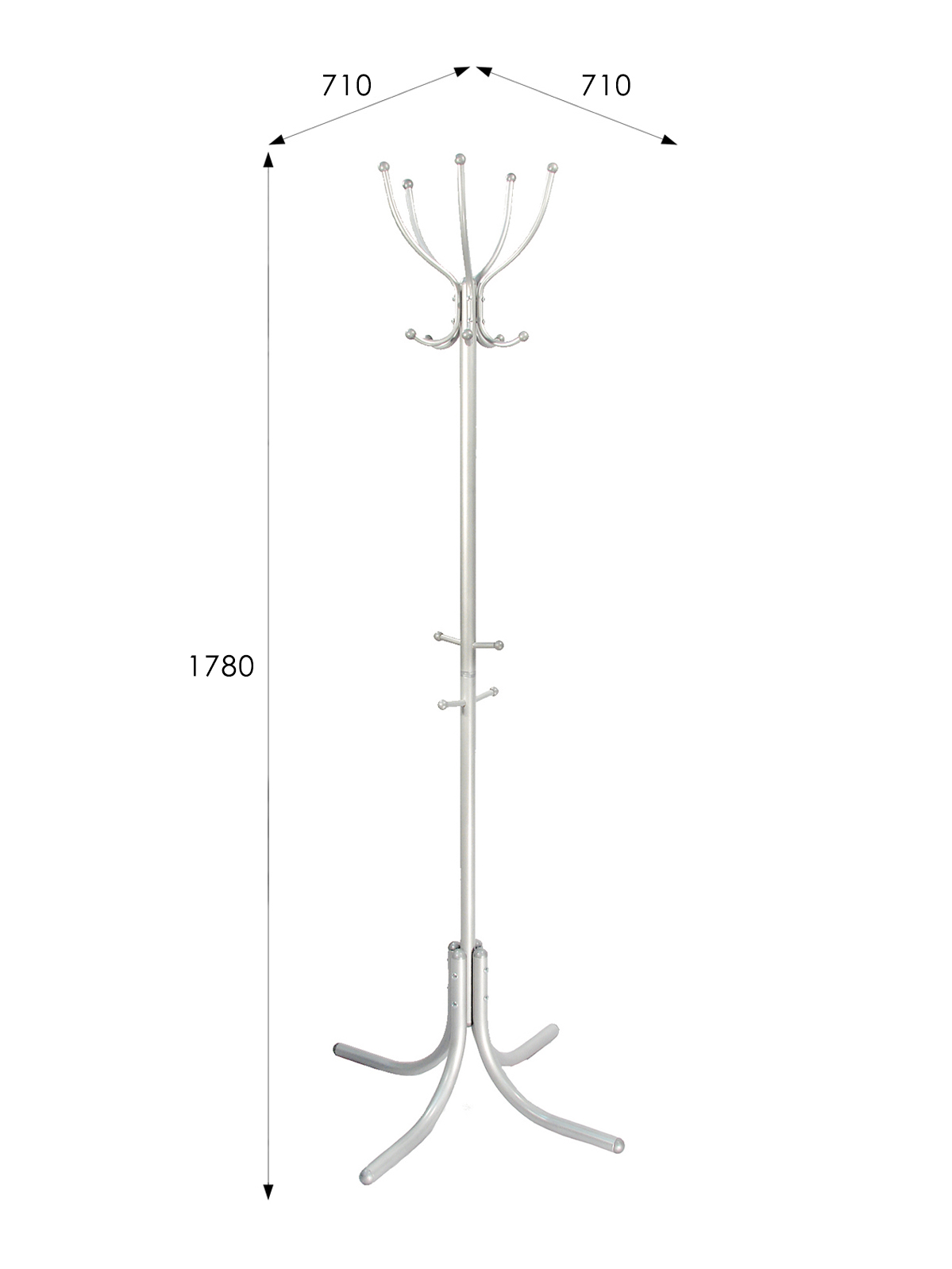 Вешалка напольная М 10 металлик