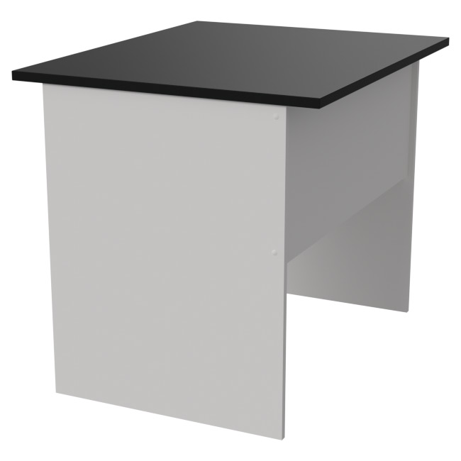 Офисный стол СТ-8 цвет Белый + Черный 90/73/76 см