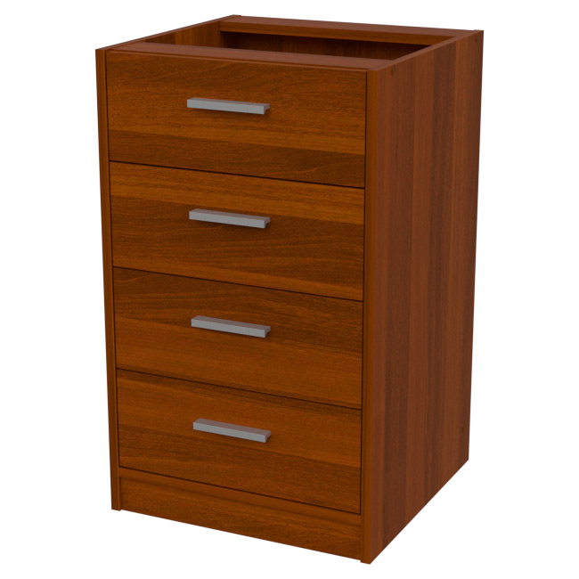 Офисная приставная тумба ТС-27+С-28М цвет Орех Итальянский 45/44/74 см