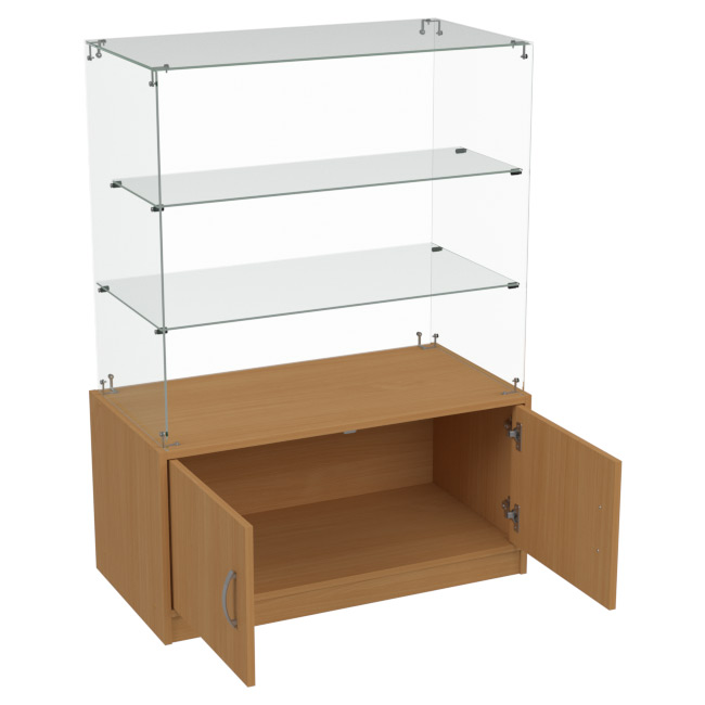 Витрина ВТ-12 цвет Бук Бавария 87/45/120 см