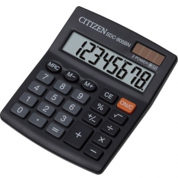 Калькулятор настольный Citizen SDC-805BN черный