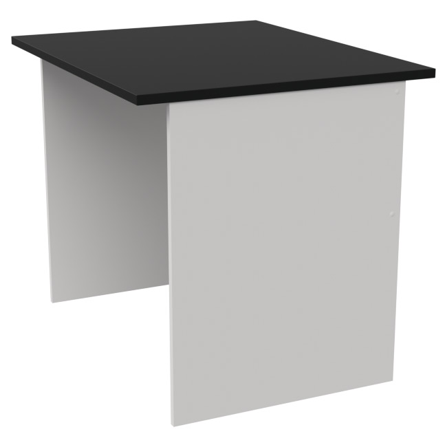 Офисный стол СТ-8 цвет Белый + Черный 90/73/76 см