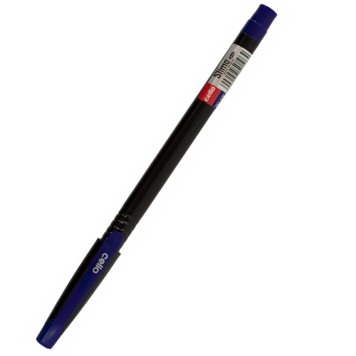 Ручка шариковая Cello SLIMO Black 0,7мм синие чернила