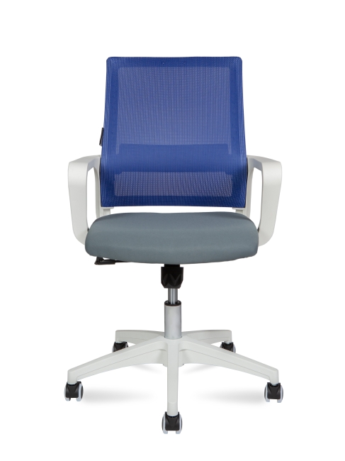 Офисное кресло эконом Бит LB белый+синий