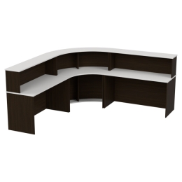 Стойка ресепшн комплект К/ПСУ-70 цвет Венге+Белый 251/251/60/118 см