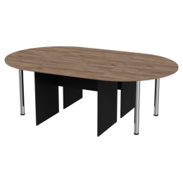 Стол для переговоров составной 236/146/76 Черный + Дуб Крафт