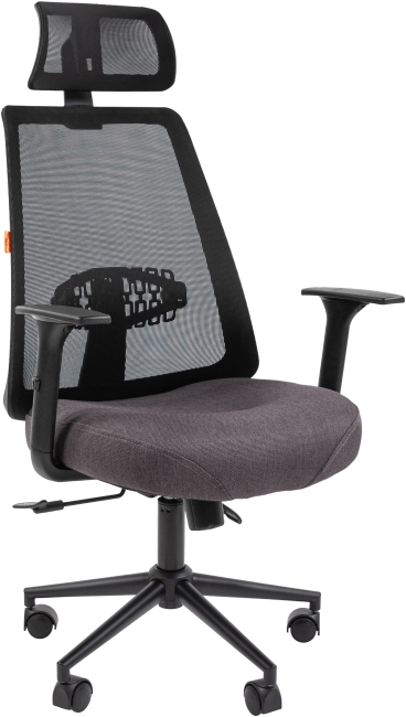 Офисное кресло CHAIRMAN 535 Black черно-серый