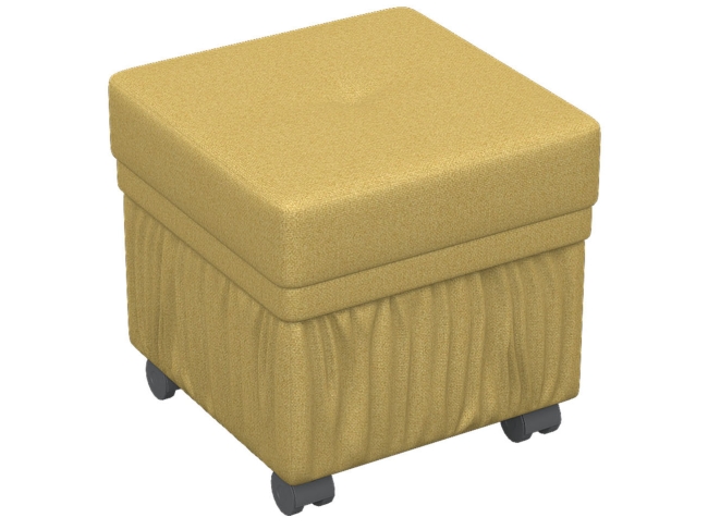Банкетка BeautyStyle 5 с ящиком на колесах ткань желтый