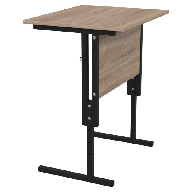 Парта школьная одноместная цвет Дуб Сонома ПО-4 60/50/51-75 СМ