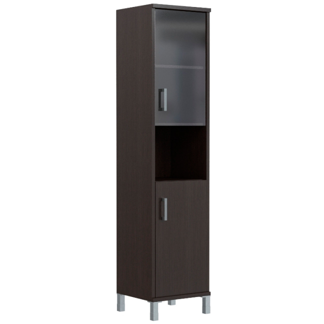 Шкаф с малой стеклянной дверью и глухой B 431.10 R Венге Магия 47/45/205