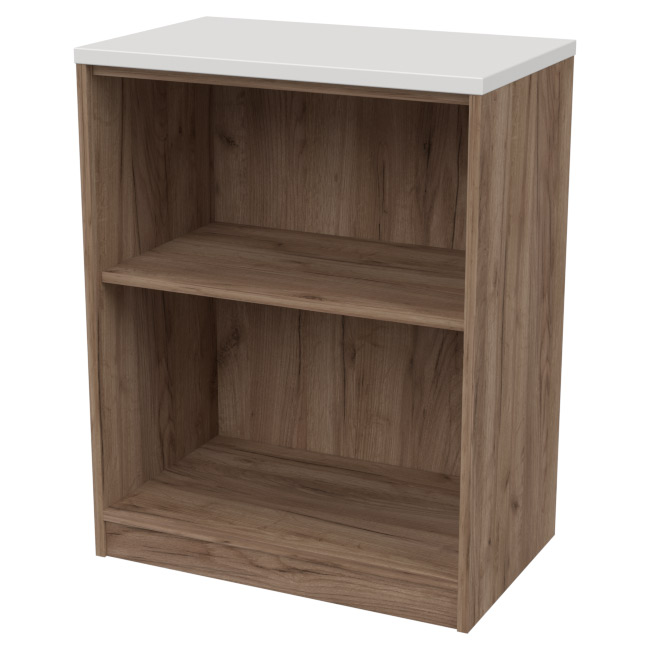 Офисный стеллаж СБ-40 цвет Дуб Крафт+Белый