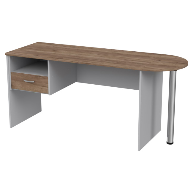 Стол с приставкой КП-1 цвет Серый+Крафт