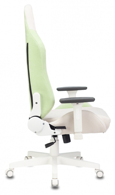 Кресло игровое Zombie EPIC PRO Fabric белый/зеленый