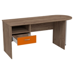 Стол с приставкой КП-1 цвет Дуб крафт+Оранж
