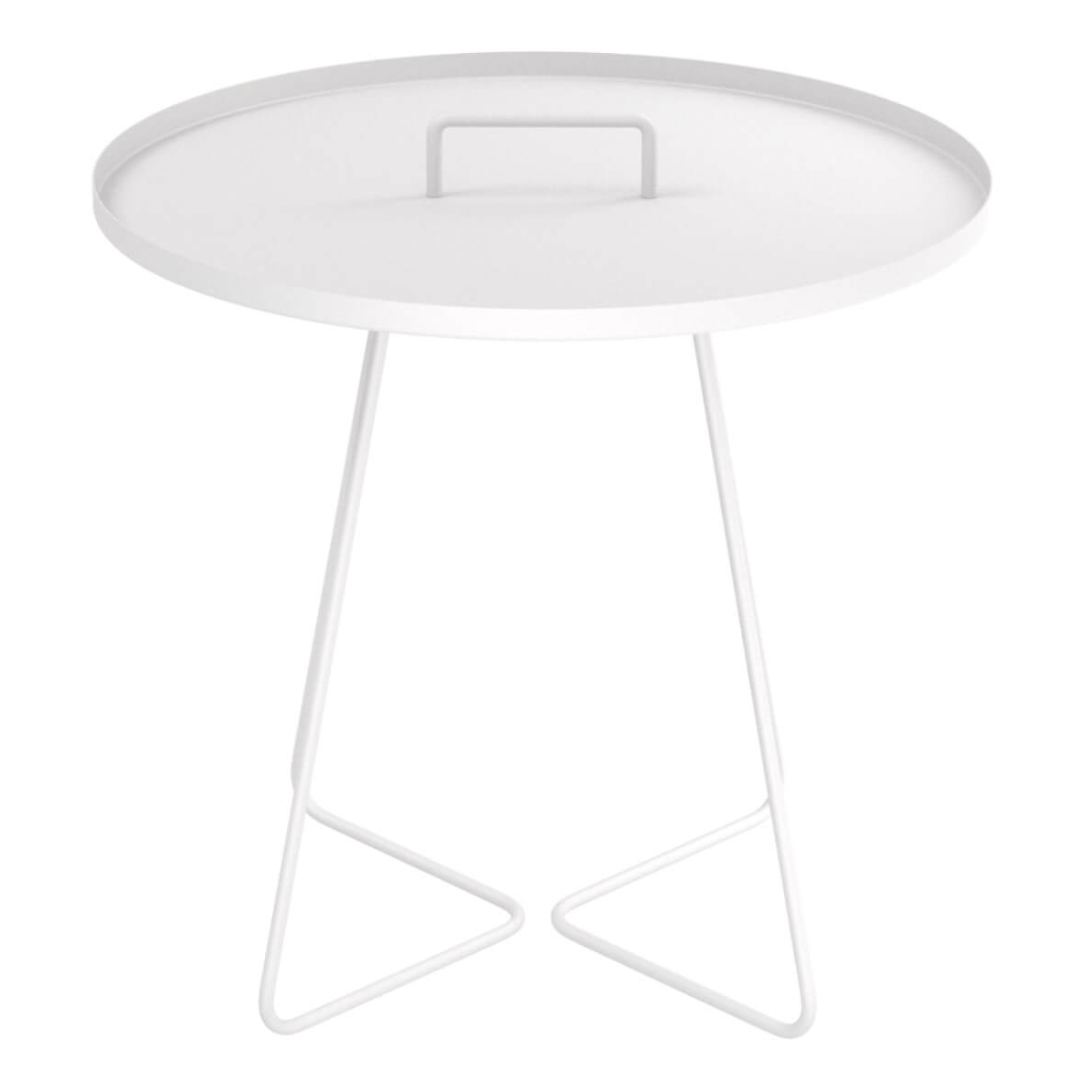 Столик журнальный SHT-CT42 белый муар