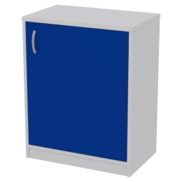 Офисный шкаф СБ-40+ДВ-40 цвет Серый+Синий 60/37/76 см