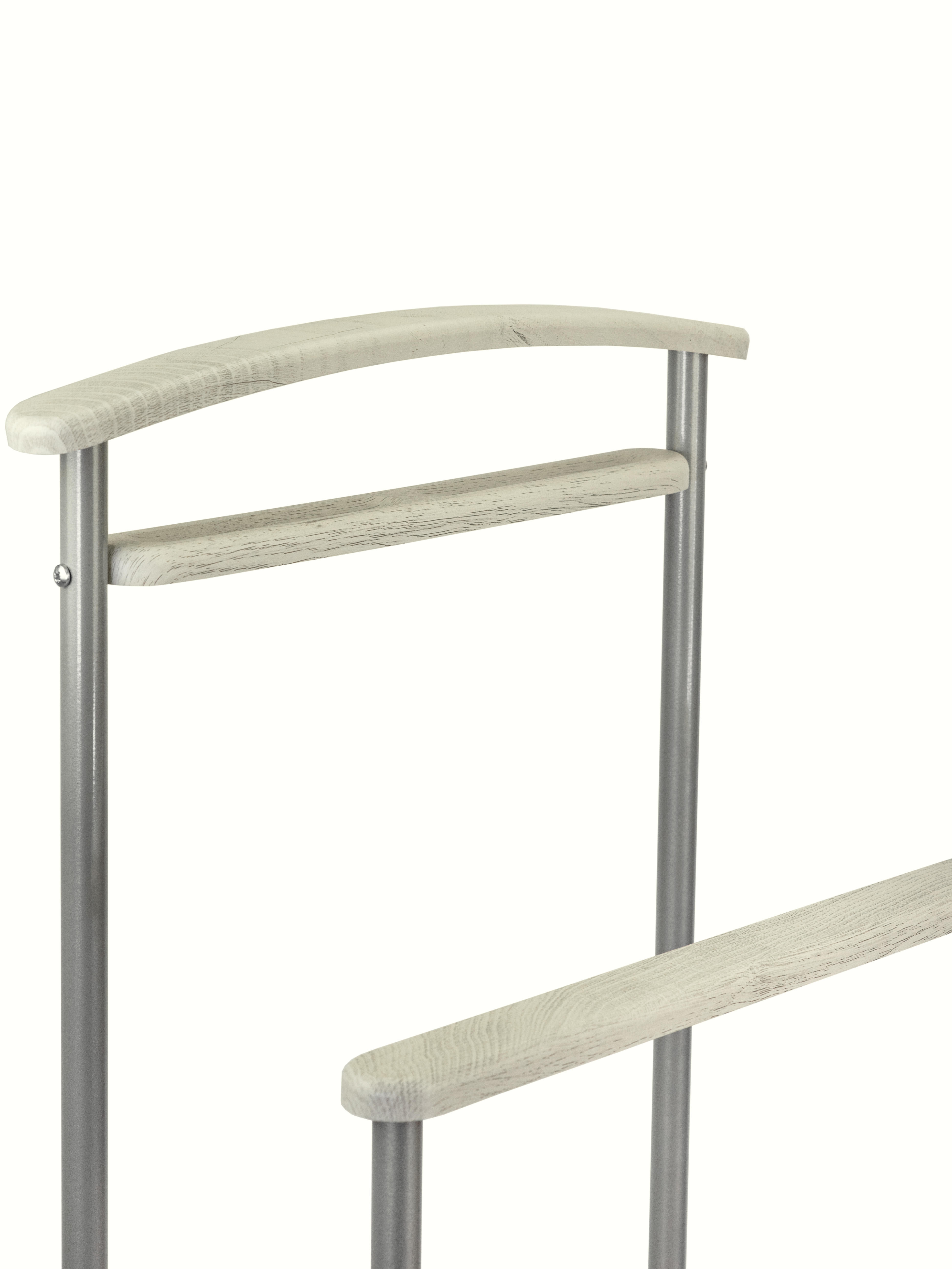 Вешалка костюмная Верис 4 металлик/дуб дымчатый