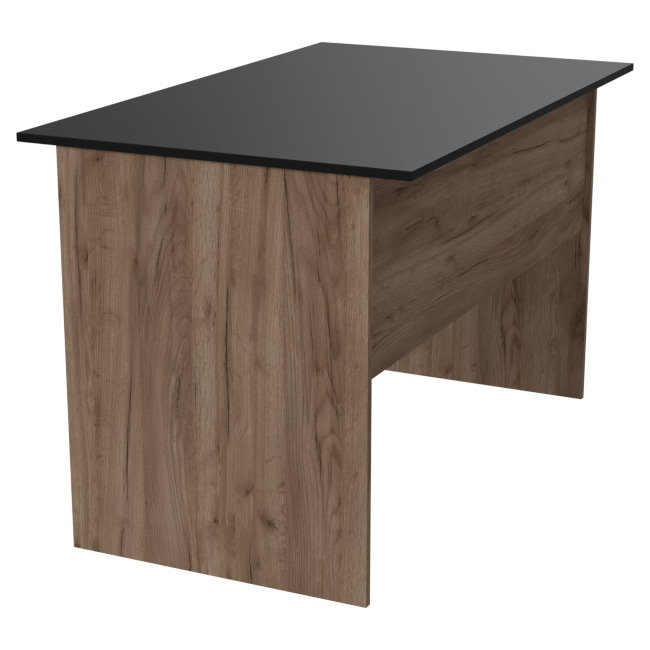 Стол для офиса СТ-4 Дуб Крафт-Черный 120/73/75,6