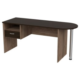 Стол с приставкой КП-1 цвет Дуб крафт+Венге