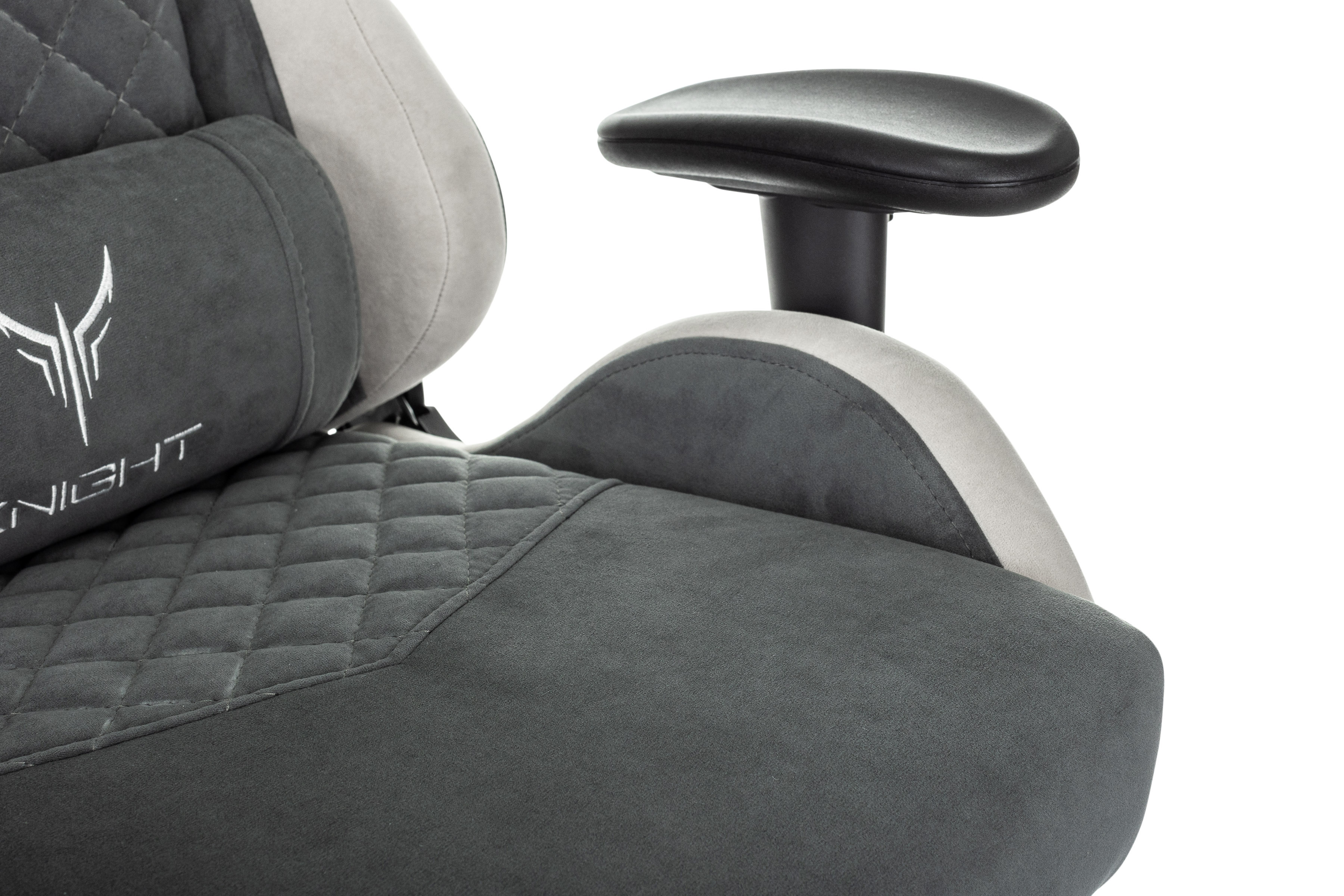 Кресло игровое Knight Regal Fabric серый/светло-серый