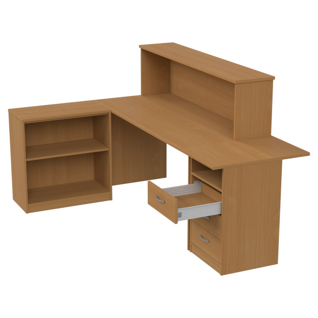 Комплект офисной мебели КП-12 цвет Бук бавария