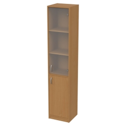 Офисный шкаф СБ-3+А-5 матовый цвет Бук Бавария 40/37/200 см