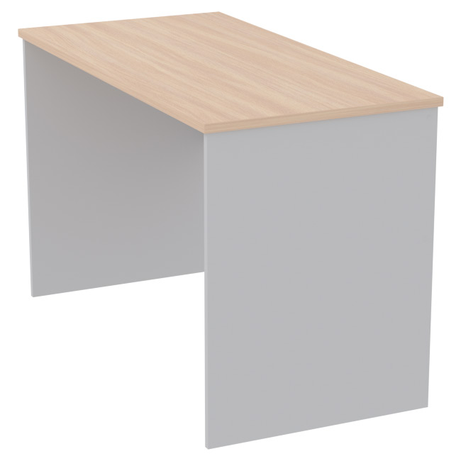 Офисный стол СТ-47 цвет Серый+Дуб Молочный 120/60/76 см