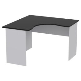 Стол для офиса СТУ-11 цвет Серый + Черный 120/120/76 см