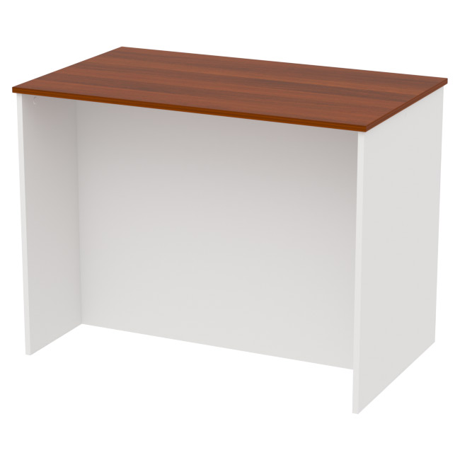 Офисный стол СТСЦ-1 цвет белый + орех 100/60/75,4 см