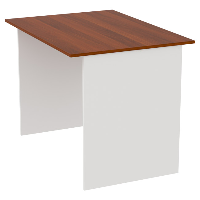 Офисный стол СТ-2 цвет белый + орех 100/73/75,4 см