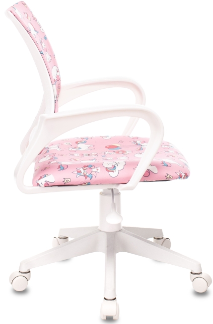 Кресло детское Бюрократ BUROKIDS 1 W розовый единороги