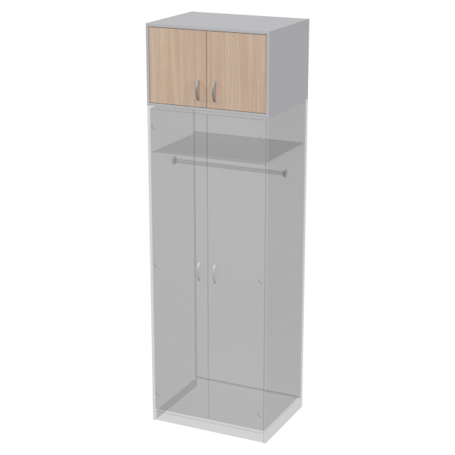 Антресоль АН-06 цвет  Серый+Дуб Молочный 77/58/48 см