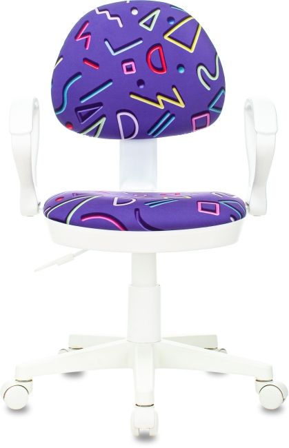 Кресло детское Бюрократ KD-3/WH/ARM фиолетовый Sticks 08