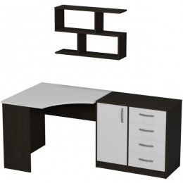 Комплект офисной мебели КП-18 цвет Венге + Белый
