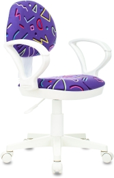Кресло детское Бюрократ KD-3/WH/ARM фиолетовый Sticks 08